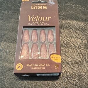 Kiss soft, shimmering pink, Press-On Nails, NEW